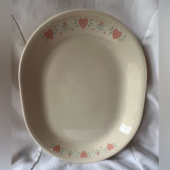 Corelle Forever Yours Serving Platter Vintage 10 x 12” Oval Excellent Condition - Picture 5 of 10